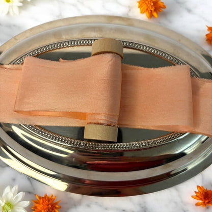 Peach Silk Ribbon