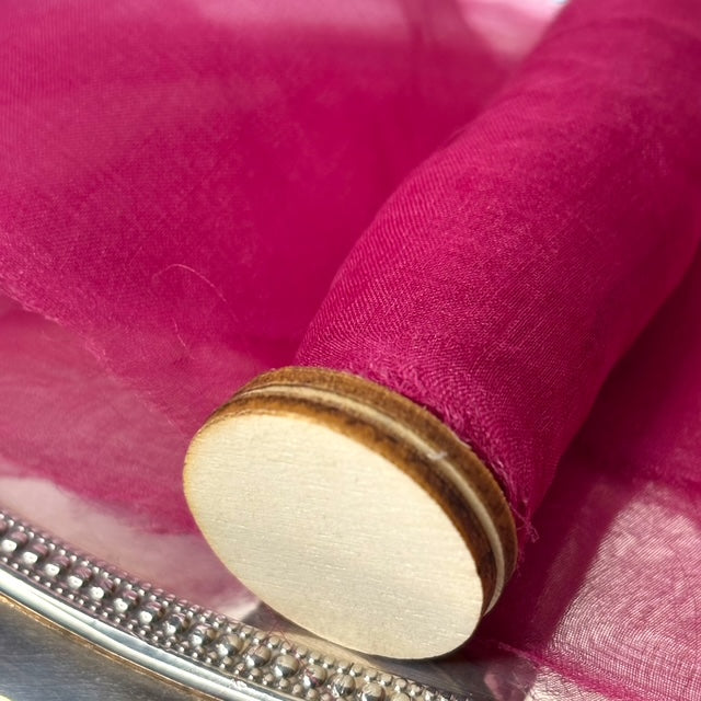 Fuchsia Silk Organza Ribbon